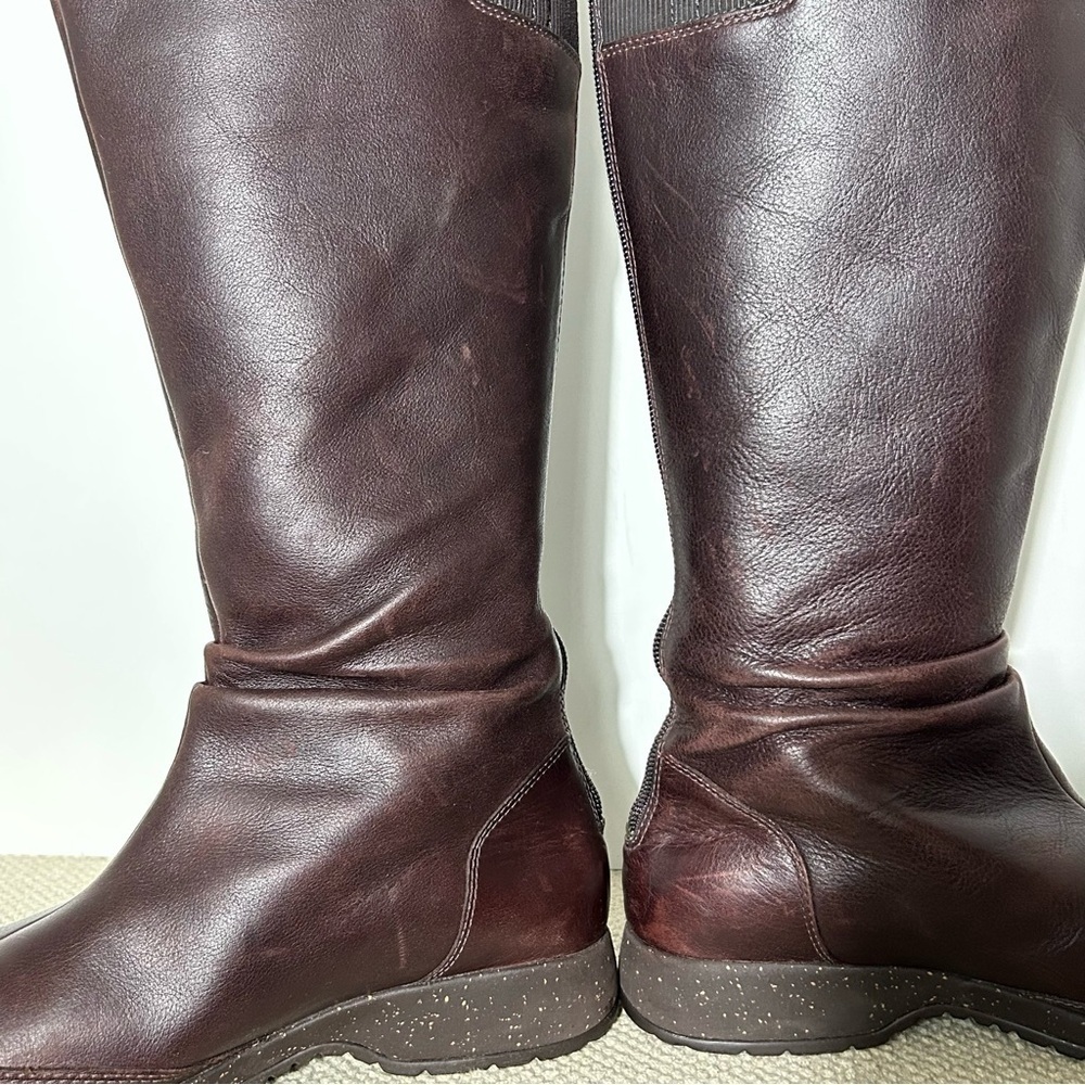 Teva Afton Womens Brown Leather w/Back Zip Tall Waterproof Riding Boots SZ US 10 - Picture 10 of 11